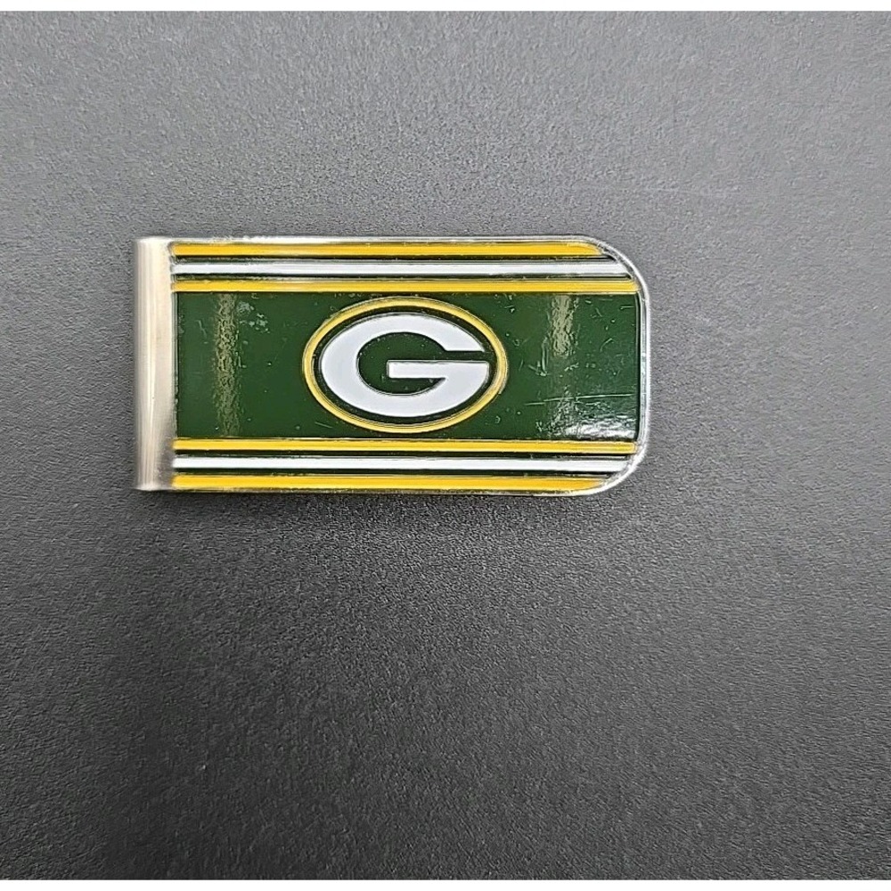 GREEN BAY PACKERS STEEL MONEY CLIP NFL FOOTBALL TEAM